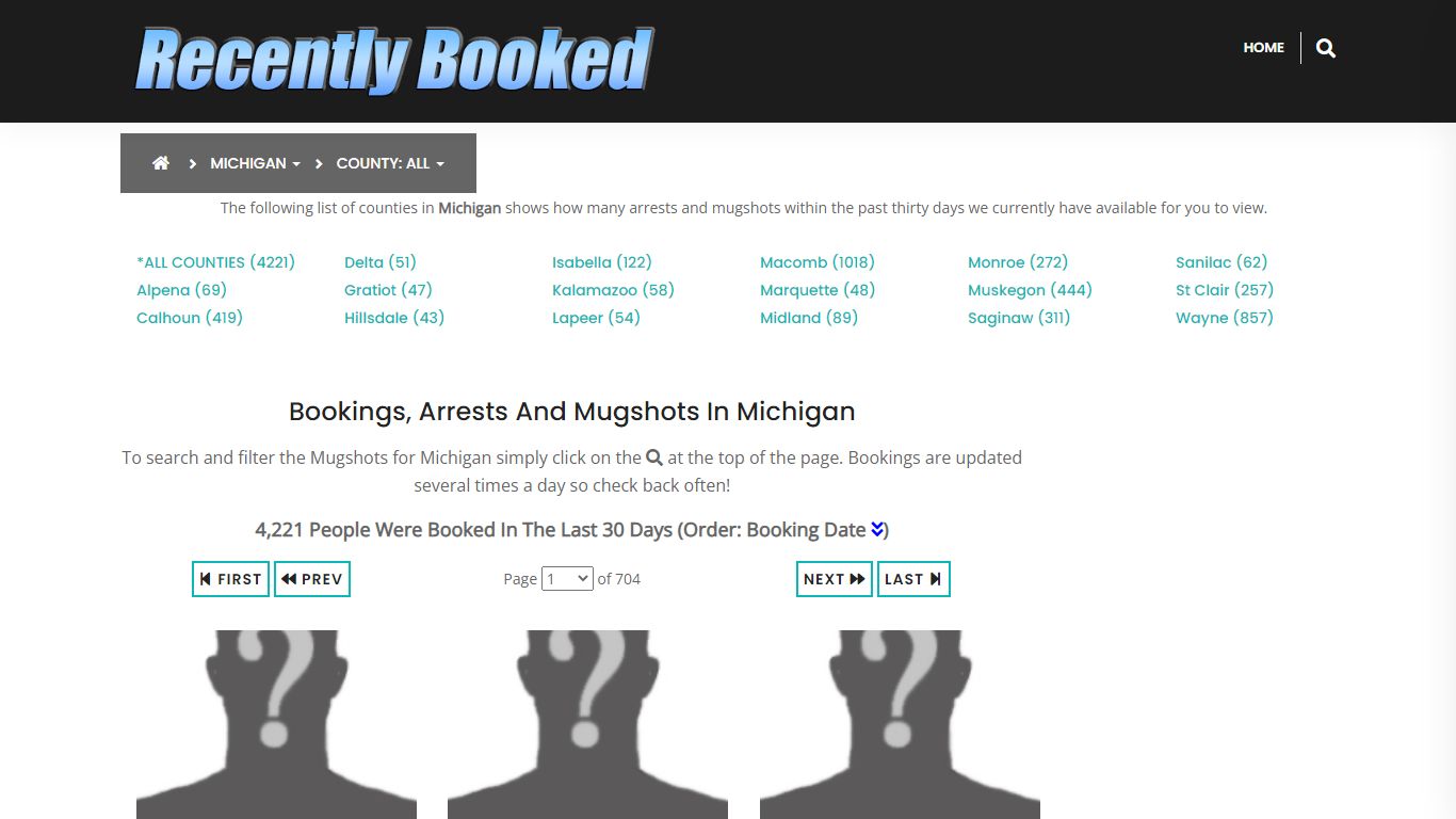 Bookings, Arrests and Mugshots in Van Buren County, Michigan
